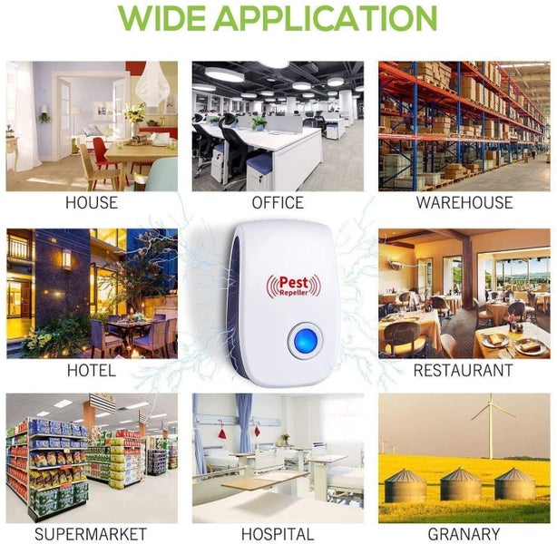 6 Packs Pest Repeller Ultrasonic Electronic Mouse Rat Mosquito Insect Rodent ... Carousel 9