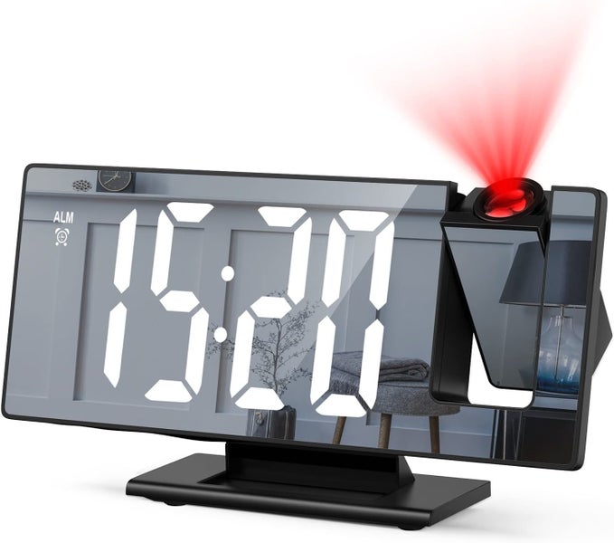 Mirror Projection Alarm Clock Bedroom Ceiling Projection Digital Clock Carousel 1