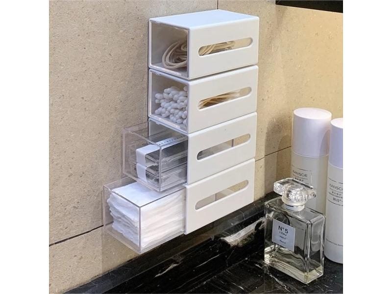 Wall Mounted Storage Box Home Office Sundries Clips Hairpin Small Articles Carousel 1