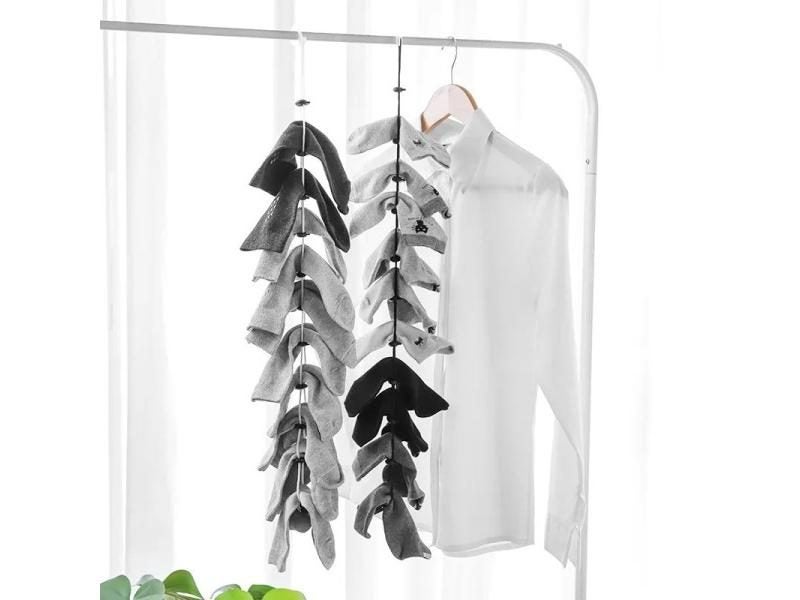 Home Socks Hanging Rope Creative Multi-Function Washing Clothes Basket Net Carousel 2