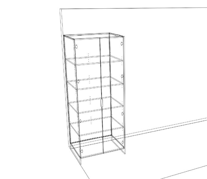 Luxury plywood cabinet with adjustable shelves with soft close doors Carousel 7