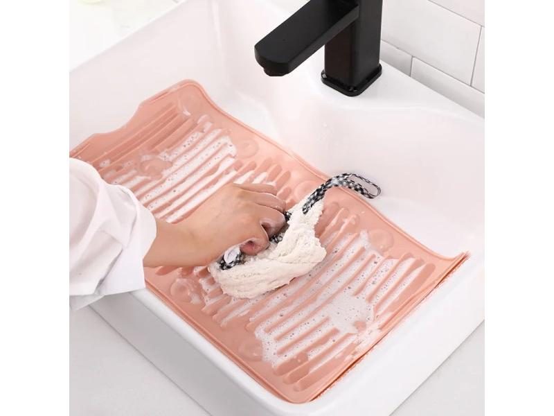 Silicone Washboard Foldable Anti-Slip Washboard Lazy Hands Free Socks Carousel 2