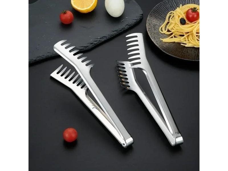 Spaghetti Tongs Pasta Clip Food Holder Stainless Steel Noodles Clip Carousel 1