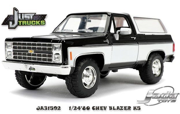Jada JA31592 1/24 JT - '80 CHEV BLAZER K5 BLACK/WHITE Carousel 1