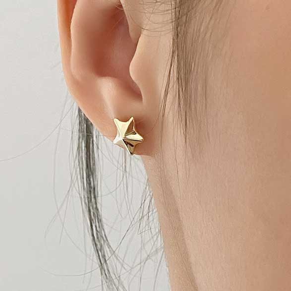 925 Sterling Silver star shaped stud earrings "Antares" Carousel 2