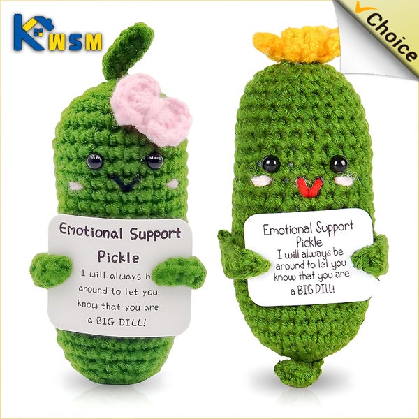 1-20PCS New Handmade Plush Cartoon Emotional Cucumber Doll Wacky Carousel 2