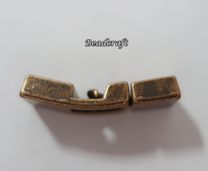 A BRONZE 10mm LEATHER STRAP CLASP Carousel 3