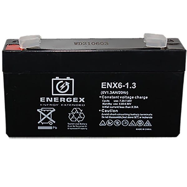 Energex 6v 1.3Ah SLA Battery ENX6-1.3 Standby Stationary, Fire Protection Carousel 1