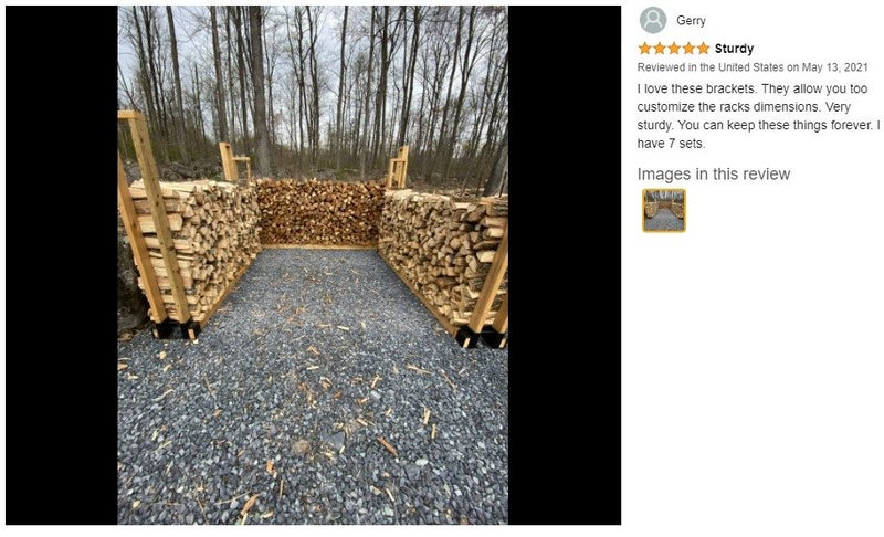 Brand New steel Firewood Storage Rack Fireplace Bracket Kit *Sale NOW* Carousel 2