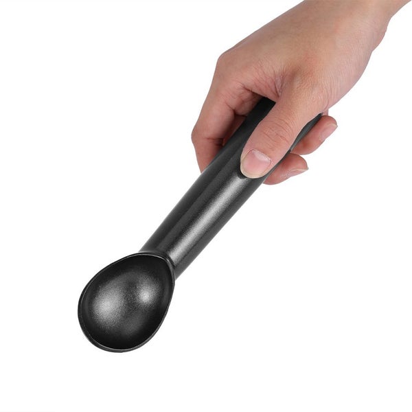 Portable Metal Ice Cream Scoop Spoon Kitchen Tool Anti-feeze Matte Black 18cm Carousel 2