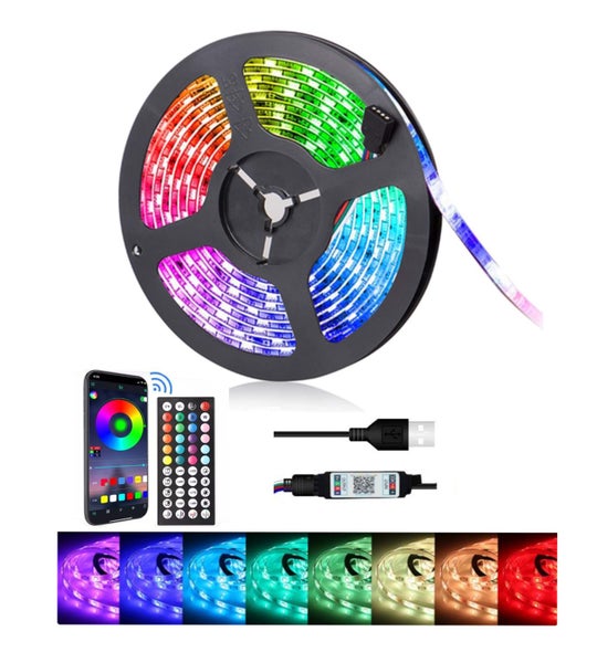 3m, 5m App Controlled Sound Activated RGB LED Strip Lights Carousel 1