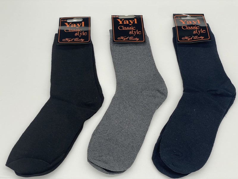 (12 Pairs) Plain Sokcs Crew Socks Business Socks - SIZE7-10 Carousel 3