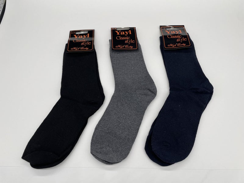 (12 Pairs) Plain Sokcs Crew Socks Business Socks - SIZE7-10 Carousel 2