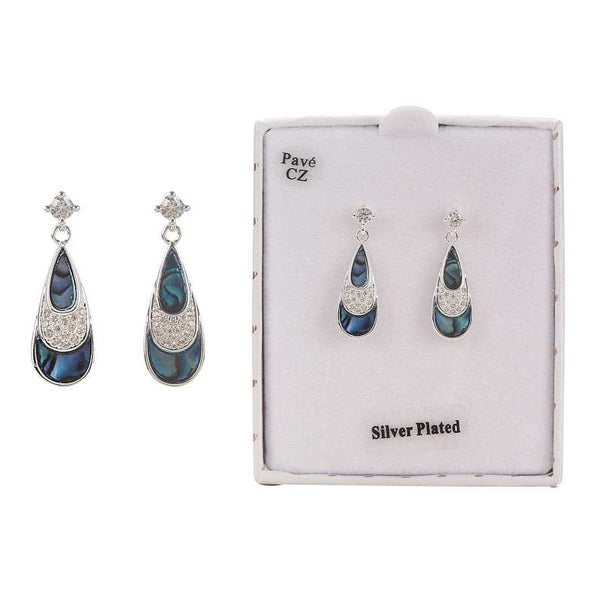 Equilibrium Paua Shell Teardrop Earrings Carousel 1