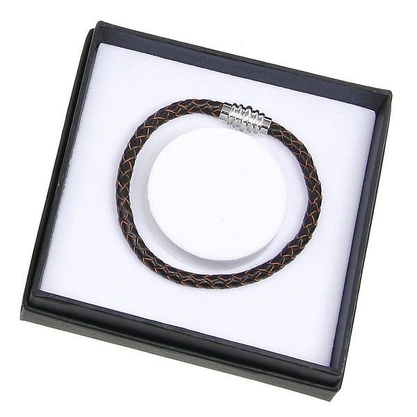Equilibrium Men Leather Brown Bracelet Carousel 1