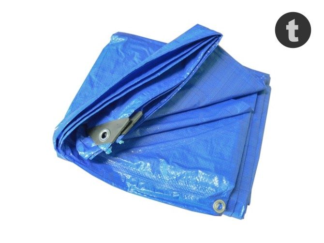 Tarpaulin 90gsm Blue Polyethylene 4.8m x 6.0m Carousel 1