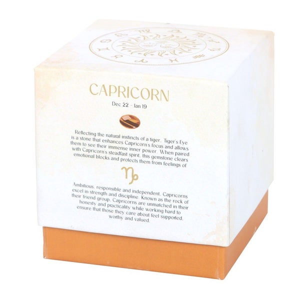 Capricorn Sandalwood & Jasmine Fragranced Gemstone Glass Candle Carousel 4