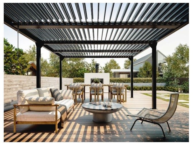Louvre Roof System 6m x 3m Charcoal Carousel 2