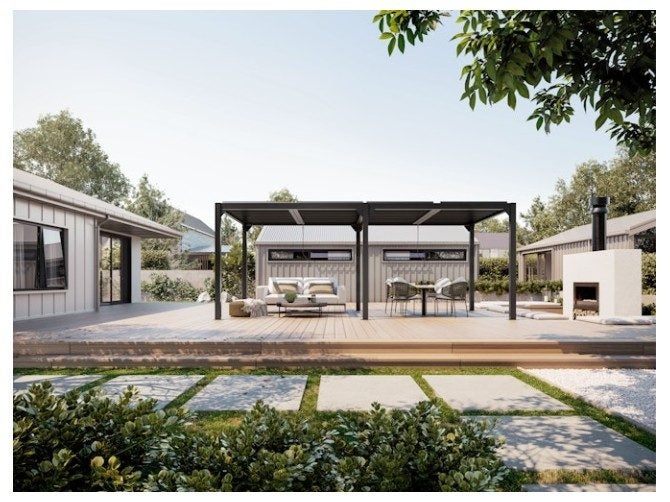 Louvre Roof System 6m x 3m Charcoal Carousel 10