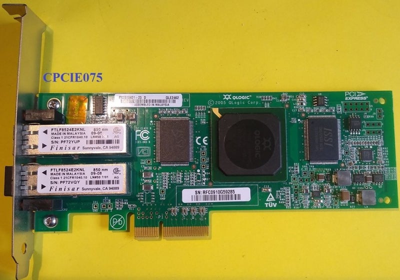 IBM QLOGIC QLE2462 DUAL CHANNEL FIBRE PCI-E CARD Carousel 1