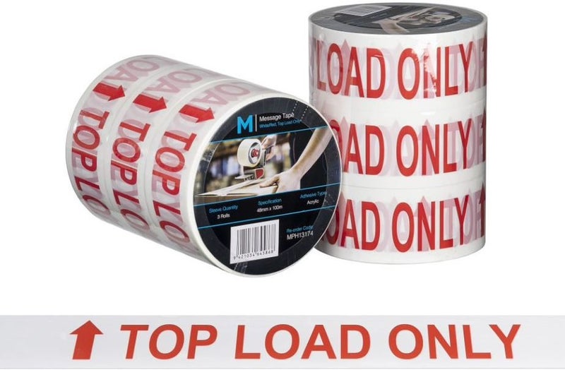 TOP LOAD ONLY Printed Tape 48mm x 100mt x 36 Rolls Carousel 1