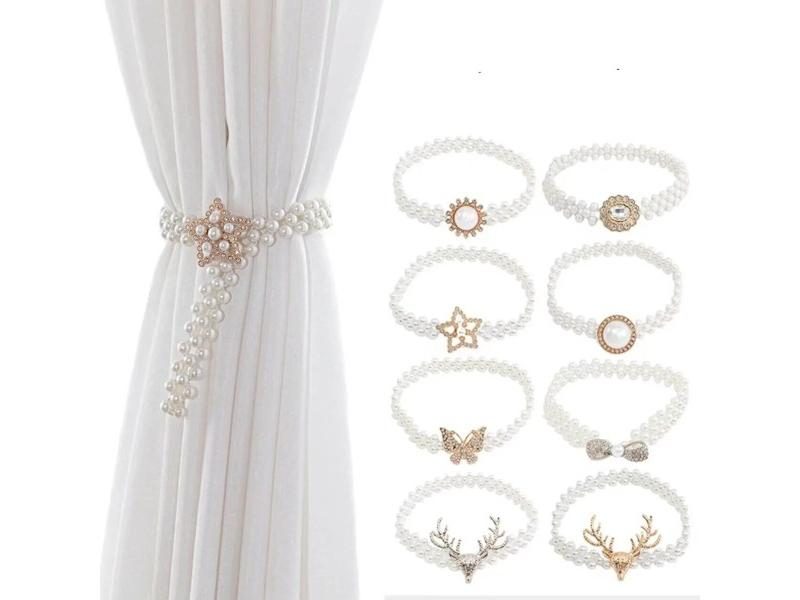 1Pc Curtain Tieback High Quality Elastic Holder Hook Buckle Clip Pretty And Carousel 2