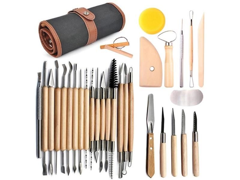 DIY Ceramics Clay Sculpture Polymer Tool Set Beginner's Multi-tools Craft Carousel 2