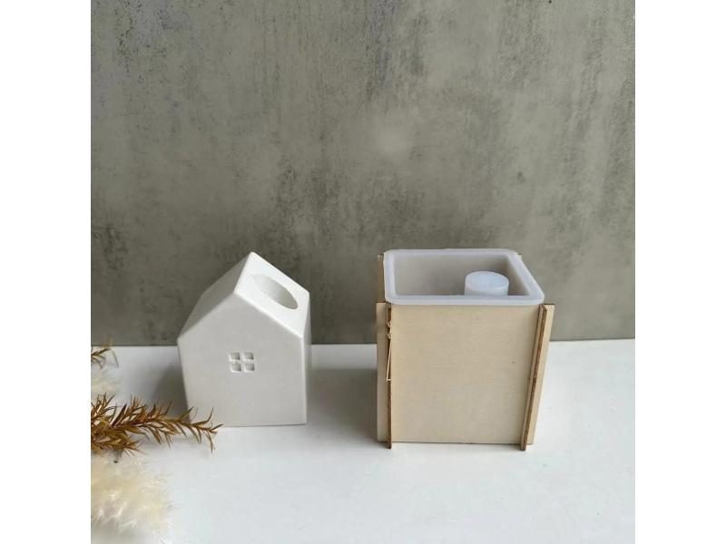 House Vase Silicone Mold Diy Succulents Concrete Flower Pot Mold Plaster Cement Carousel 1
