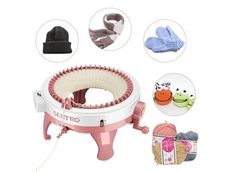 48 Needles Handmade Wool Knitting Machine Cylinder Wool Loom Hand-knitted Scarf Carousel 2