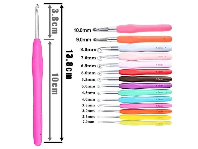 Crochet Hooks Ergonomic Crochet Hooks Extra Long Crochet Needles Knitting Carousel 2