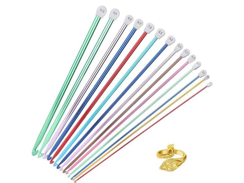 Aluminum 35cm Knitting Crochet Hook Set Tunisian Crochet Hooks Multicolor Carousel 1