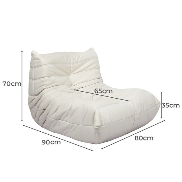 Levede Floor Sofa Accent Chair Lounge Lazy Couch Gaming Single Recliner Pouffe Carousel 2