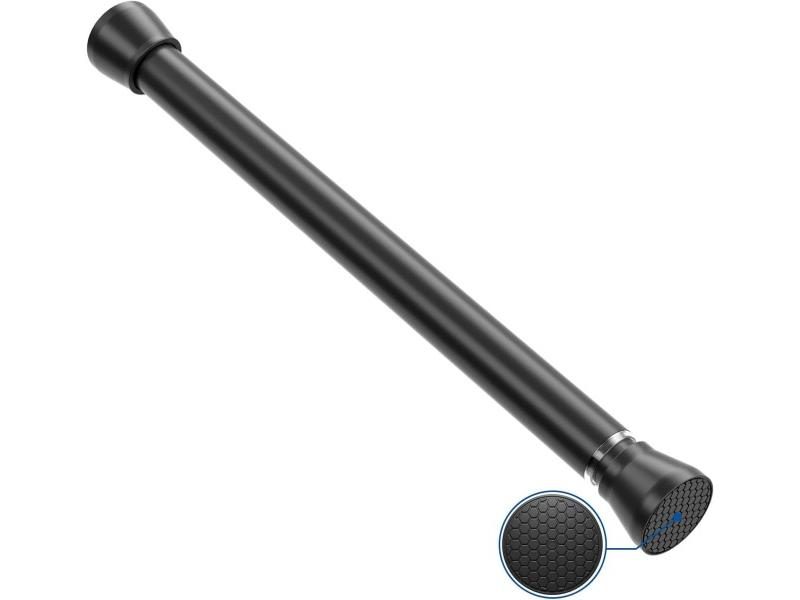 28-48 / 33-59inch Black White Expandable Curtain Rods No Drilling Carousel 1