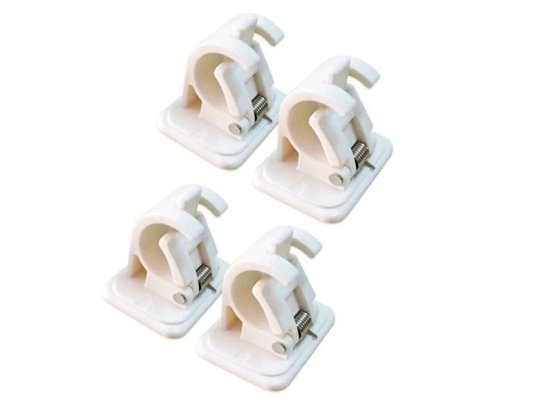 New Self Adhesive Shower Curtain Hanging Rod Clip Punch-free Curtain Rod Clip Carousel 1