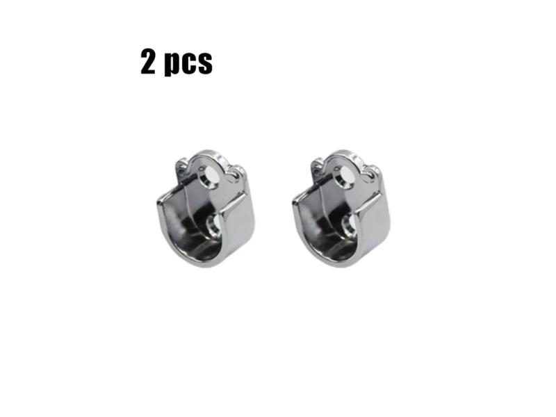 2pcs Universal Zinc Alloy Wardrobe Shower Curtain Rod Bracket Holder Bathroom Carousel 1