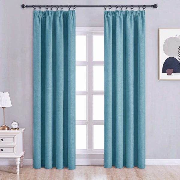 Thermal Insulated Total Blackout Curtains Drapes Eyelet Dark Blue Small -TSE34 Carousel 10