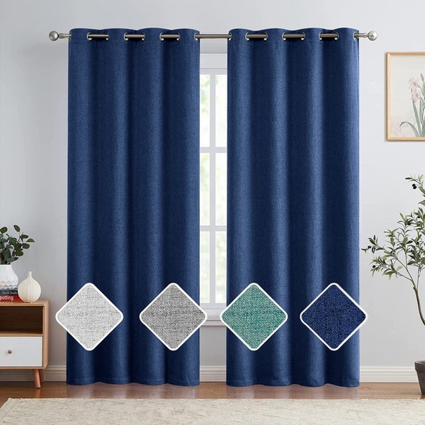 Thermal Insulated Total Blackout Curtains Drapes Pinch Pleats Grey Small -TSP11 Carousel 11