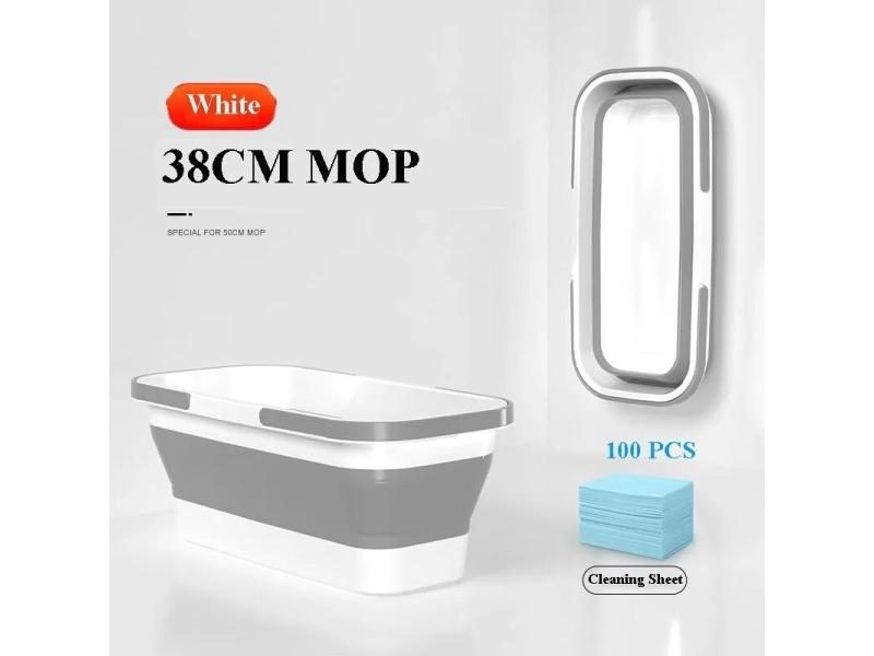 Folding Mop Bucket With Flat Squeeze Mop Portable Cleaning Fishing Promotion Carousel 1