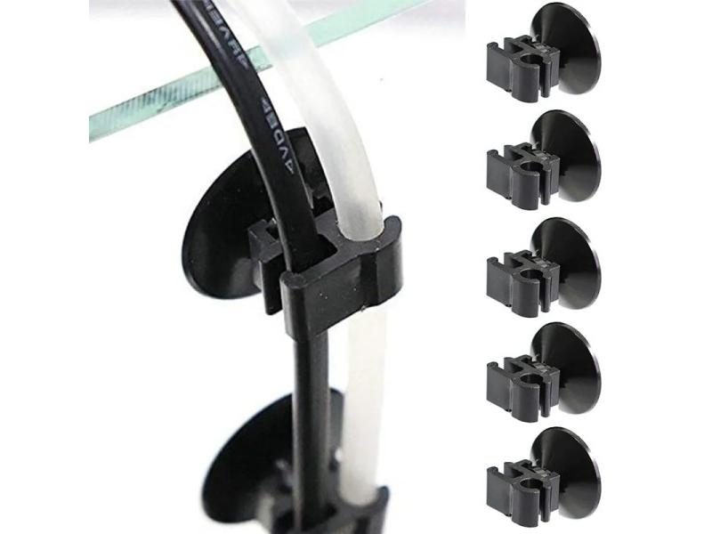 5Pcs Aquarium Suction Cup Clip Fish Tank Oxygen Tube Hose Pump Power Cord Carousel 1
