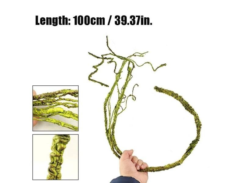 Reptile Landscaping Vine Fake Branches Rainforest Foam Rattan Terrarium Decor Carousel 1