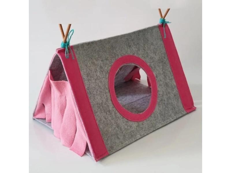 Small Pet Nest Rabbit Hamster Cage Guinea Pig Accessories Carousel 1