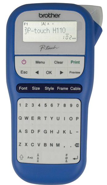 Brother PTH110BW Durable P-Touch Blue & White Label Printer Carousel 1