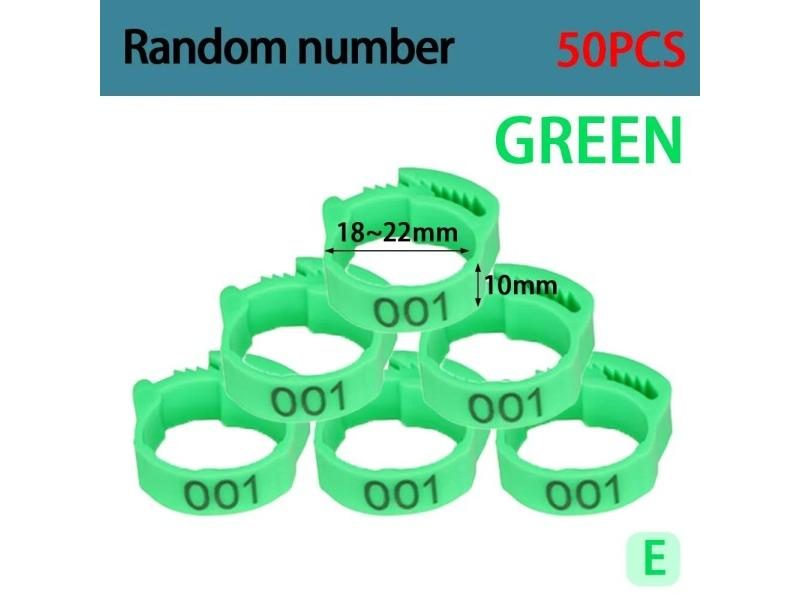 50/100PCS Adjustable Chichken Bird Leg Rings Numbered Identification Bands Carousel 1