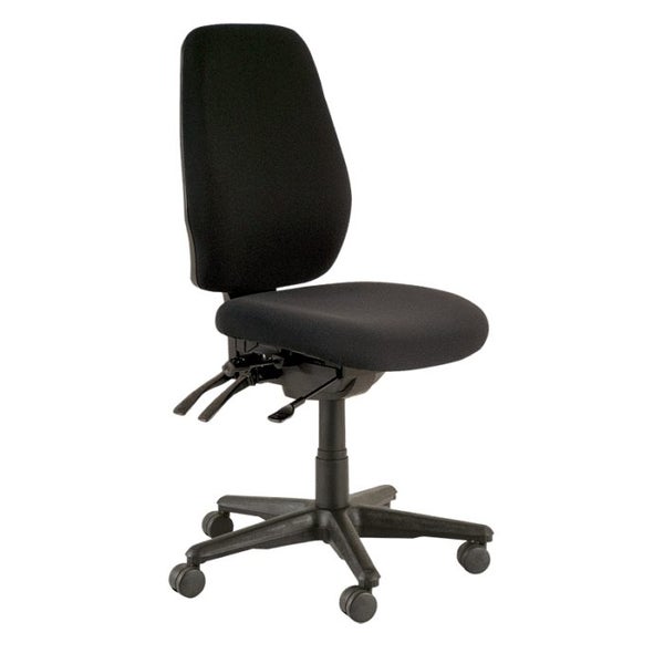 Buro Aura Ergo+ High Back Ergonomic Office Chair, Nylon Base, Black Fabric Carousel 1