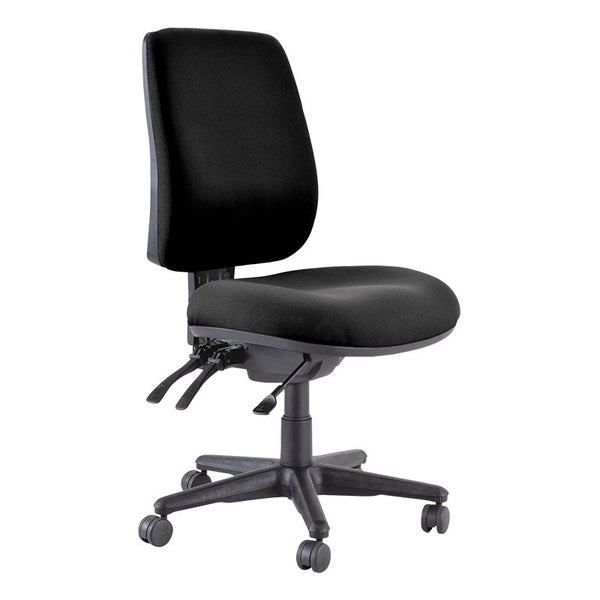 Buro Roma 3 Lever High Back Ergonomic Office Chair, Black Seat, Black Nylon B... Carousel 1