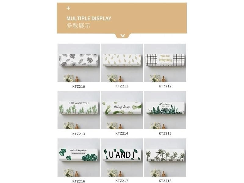 Leaves Printed Air Conditioner Cover For Indoor Hanging Tropical Home Decor Carousel 1