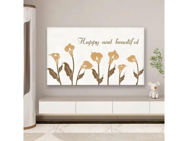 TV Screen Cover Polyester Elastic Cloth For Household Hanging TV Carousel 1