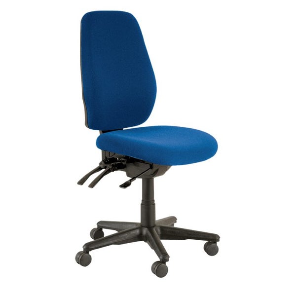 Buro Aura Ergo+ High Back Ergonomic Office Chair, Nylon Base, Blue Fabric Carousel 1