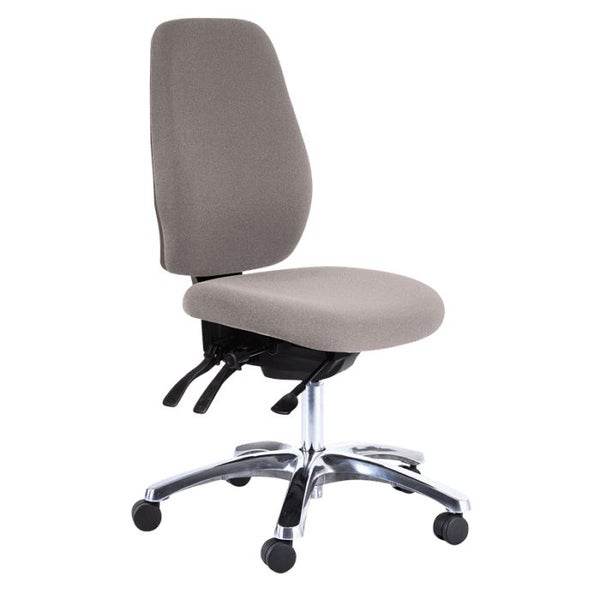 Buro Aura Ergo+ High Back Ergonomic Office Chair, Polished Aluminium Base, Ch... Carousel 1