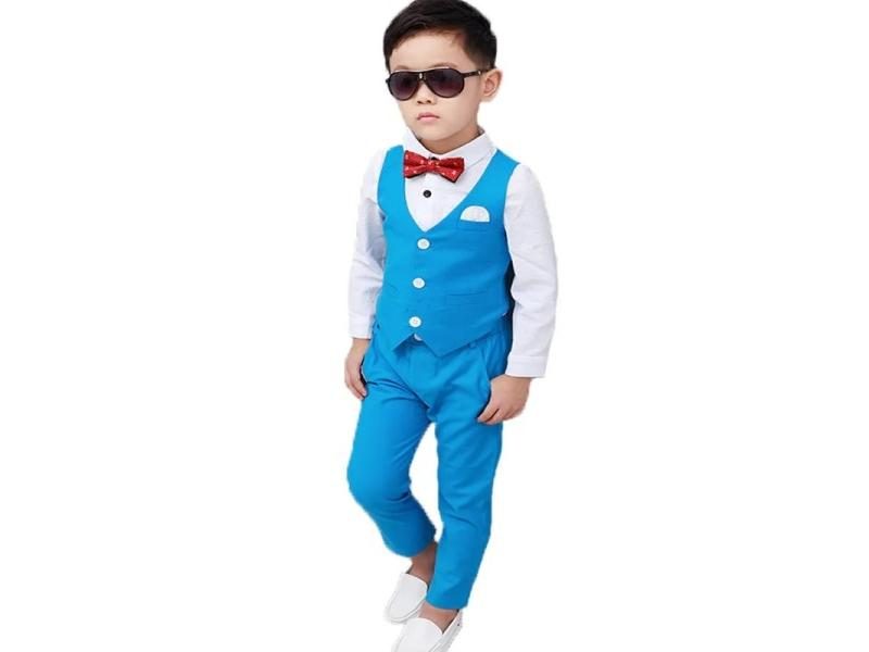 School Kids Tuxedo For Weddings Birthday Party Pants Carousel 2